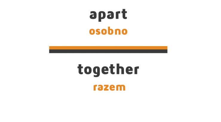 image word opposites - apart vs. together