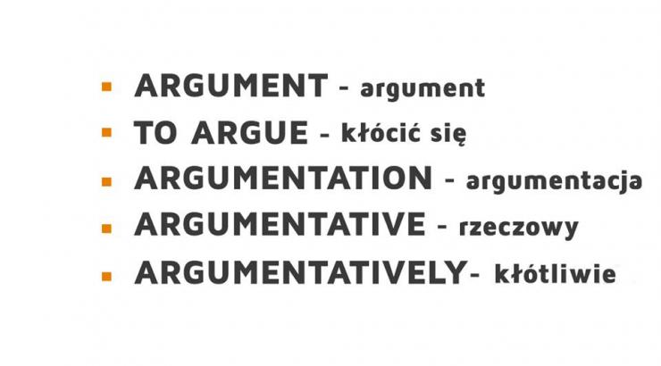 word formation - argument