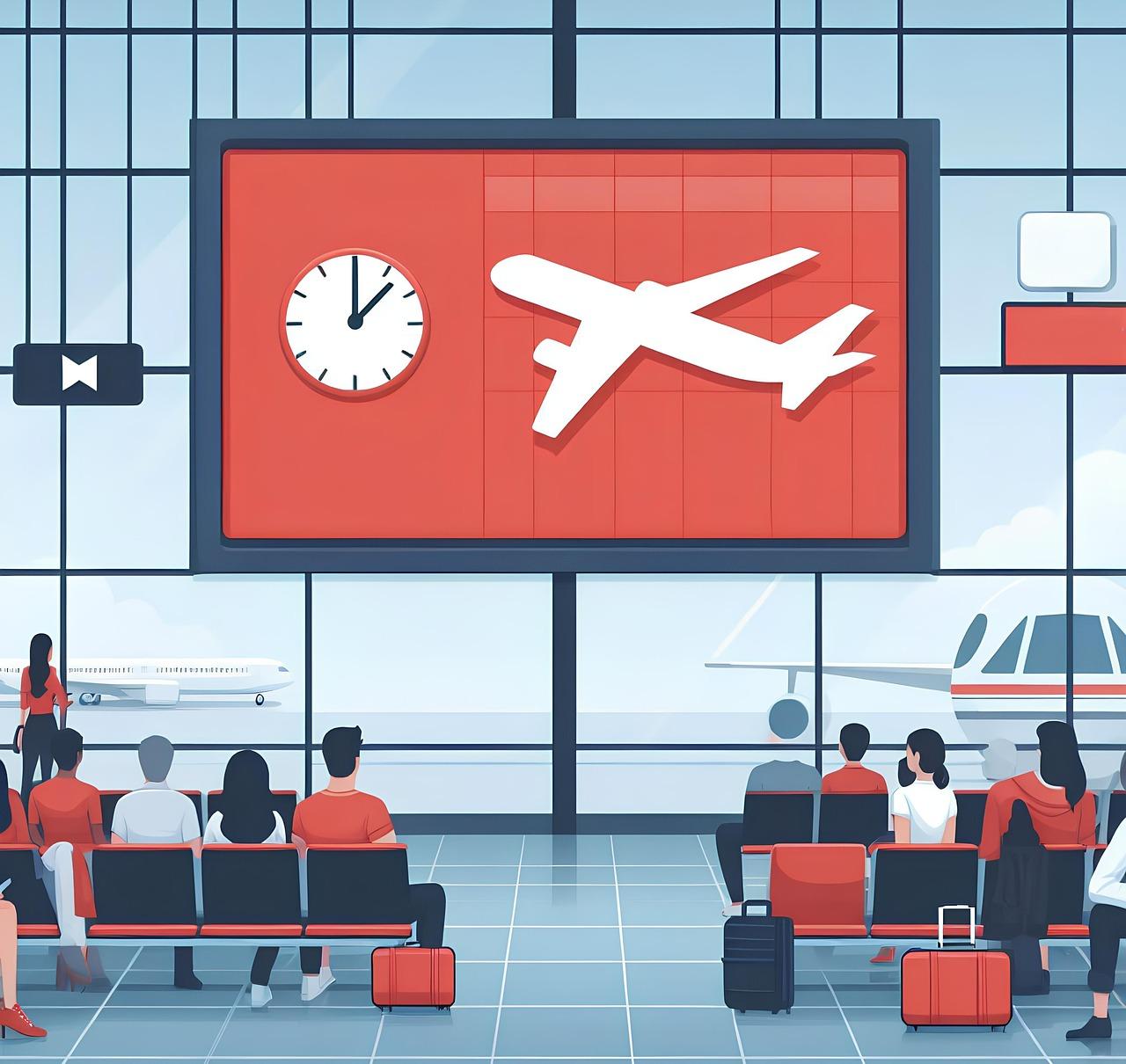 at the airport at the airport